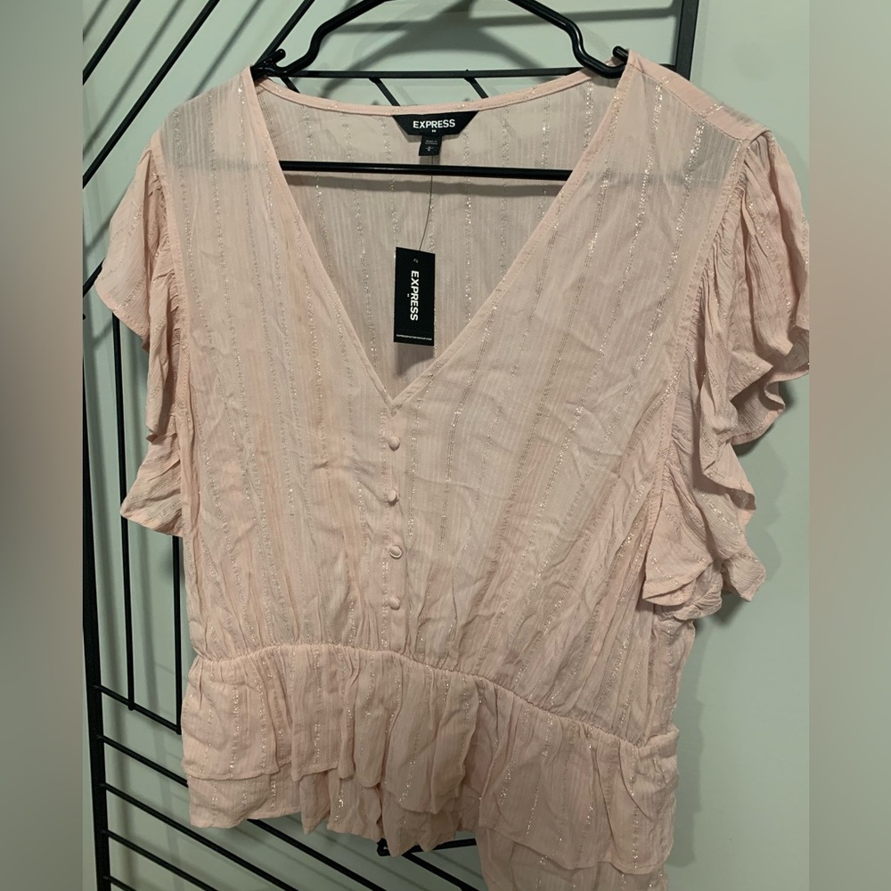 Sheer peplum top